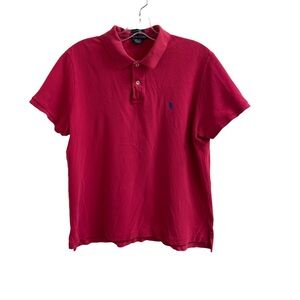 Ralph Lauren Women’s Pink Polo Shirt Size XL Classic Fit Short Sleeves Fuchsia